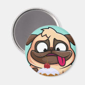 Niedlicher Mops Magnet (Vorderseite/Rückseite)