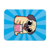 Niedlicher Mops Magnet (Horizontal)