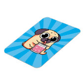 Niedlicher Mops Magnet (Linke Seite)