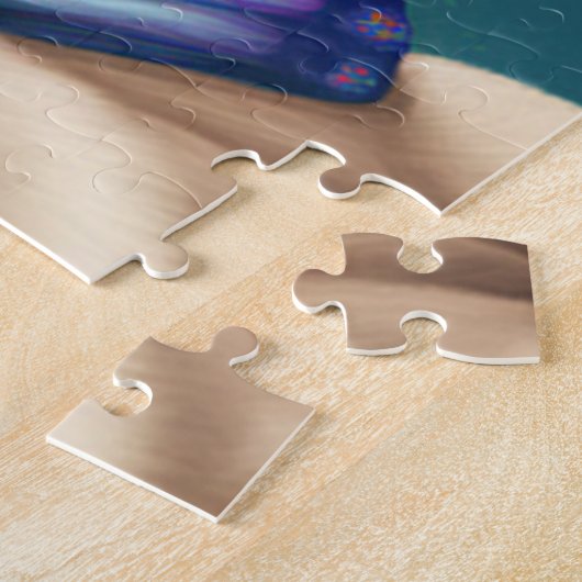 Niedlicher Mops mit Schmetterlingsflügeln Puzzle (Seite)