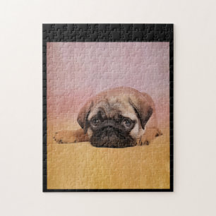 Niedlicher Mops  Mops Hunde Liebhaber Geschenk Puzzle