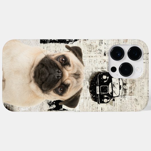 Niedlicher Mops Nr. 01 Case-Mate iPhone Hülle (Rückseite (Horizontal))