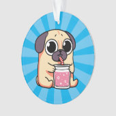 Niedlicher Mops Ornament (Vorderseite)