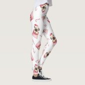 Niedlicher Mops Pattern Leggings (Rechts)