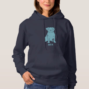 Niedlicher Mops Personalisiert Farbweibchen oder T Hoodie