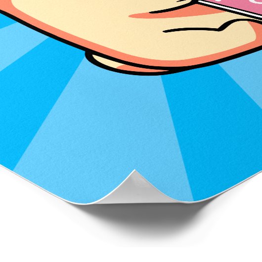 Niedlicher Mops Poster (Ecke)