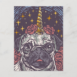 Niedlicher Mops Postkarte
