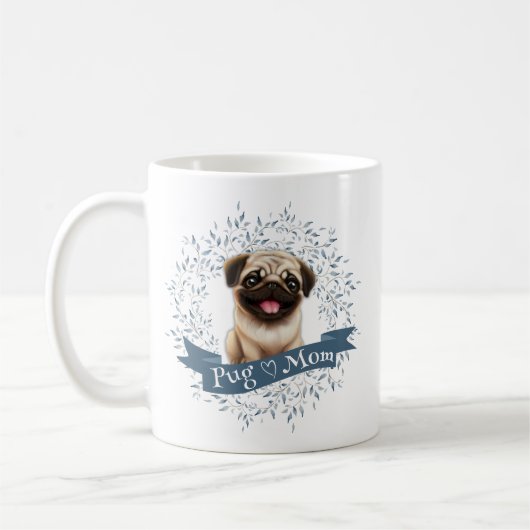 Niedlicher Mops Puppy Coffee Tasse (Links)