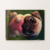Niedlicher Mops Puzzle (Horizontal)