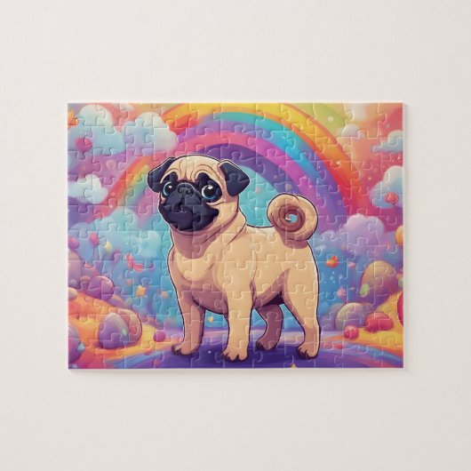 Niedlicher Mops Puzzle (Horizontal)