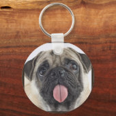 Niedlicher Mops Schlüsselanhänger (Vorderseite)