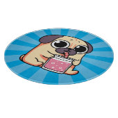 Niedlicher Mops Schneidebrett (Ecke)