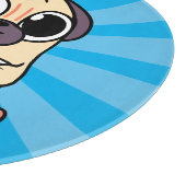 Niedlicher Mops Schneidebrett (Ecke)