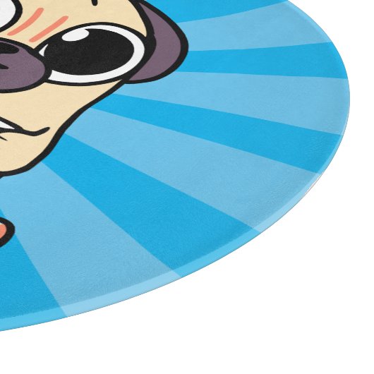 Niedlicher Mops Schneidebrett (Ecke)