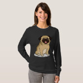 Niedlicher Mops Sticker Design Classic T - Shirt 8 (Vorne ganz)