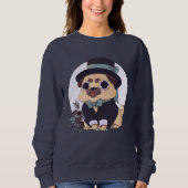 Niedlicher Mops Sweatshirt (Vorderseite)