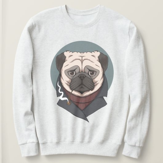 Niedlicher Mops Sweatshirt (Design vorne)
