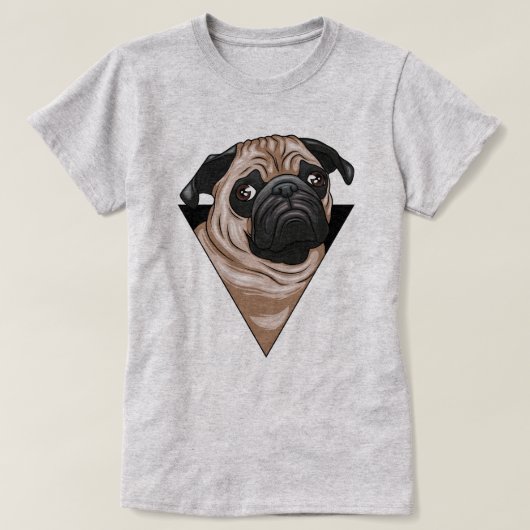 Niedlicher Mops T - Shirt (Design vorne)