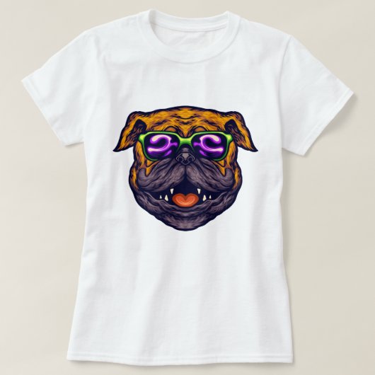 Niedlicher Mops T - Shirt (Design vorne)