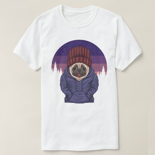 Niedlicher Mops T-Shirt (Design vorne)