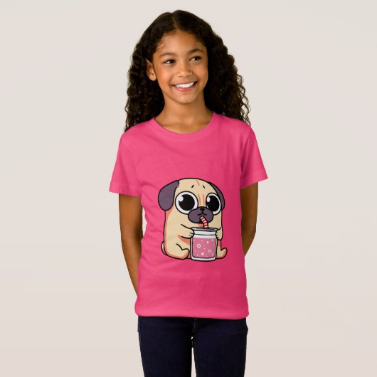 Niedlicher Mops T-Shirt (Vorne ganz)