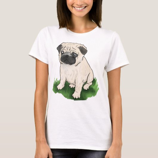 Niedlicher Mops-T - Shirt (Vorderseite)