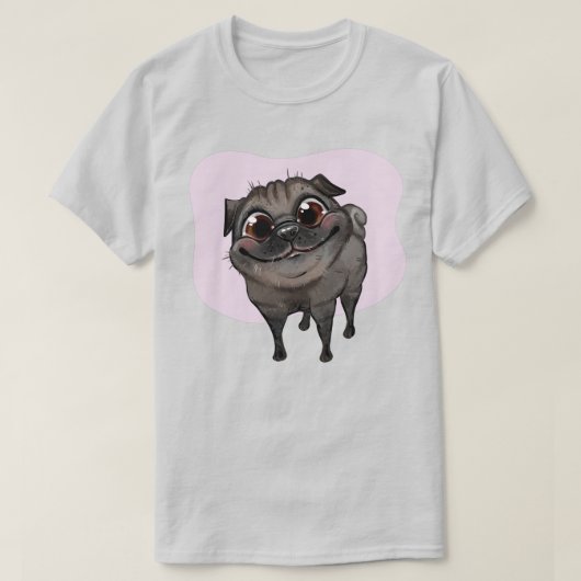 Niedlicher Mops T - Shirt (Design vorne)