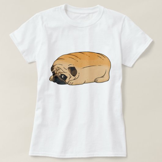 Niedlicher Mops T - Shirt (Design vorne)