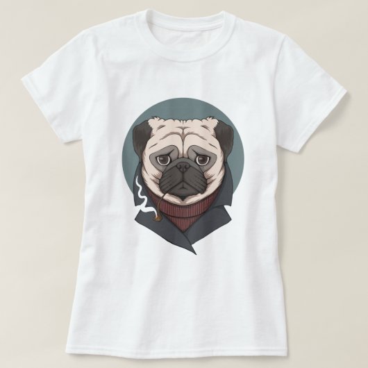 Niedlicher Mops T - Shirt (Design vorne)