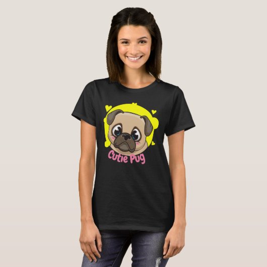 Niedlicher Mops T-Shirt (Vorne ganz)