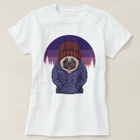 Niedlicher Mops T-Shirt (Design vorne)