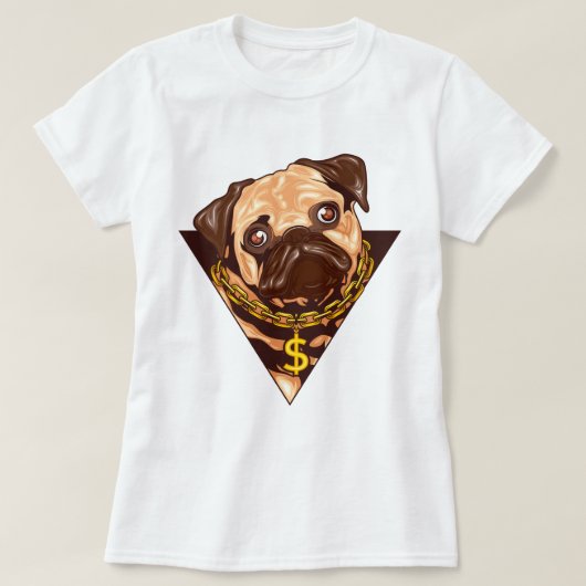 Niedlicher Mops T - Shirt (Design vorne)