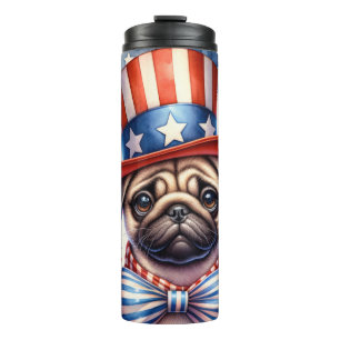 Niedlicher Mops Thermosbecher