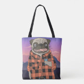 Niedlicher Mops Tote Tasche (Rückseite)