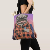 Niedlicher Mops Tote Tasche (Von Nahem)