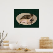 Niedlicher Mops und Katzenposter Poster (Küche)