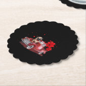 Niedlicher Mops Valentines Herzstück Liebe Untersetzer (angewinkelt)