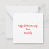 Niedlicher Mops Valentinstag Mitteilungskarte (Rückseite)