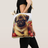 Niedlicher Mops Vintage Malerei Tasche (Von Nahem)