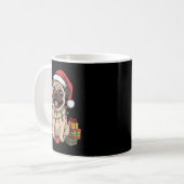 Niedlicher Mops Weihnachten Weihnachten Design Fun Kaffeetasse (Vorderseite Links)