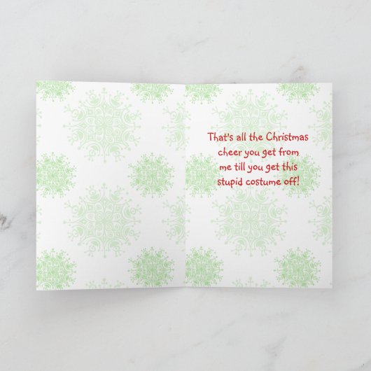 Niedlicher Mops Weihnachtskarte Feiertagskarte (Innenseite)