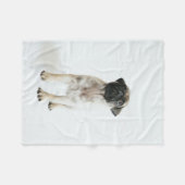 Niedlicher Mops-Welpe Fleecedecke (Vorderseite (Horizontal))