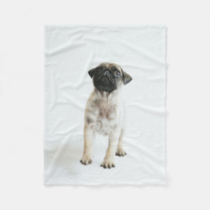 Niedlicher Mops-Welpe Fleecedecke