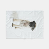Niedlicher Mops-Welpe Fleecedecke (Vorderseite (Horizontal))