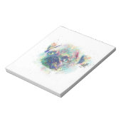 Niedlicher Mops Welpenwasserfarbe Spritzer malen Notizblock (Rotiert)