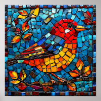 Niedlicher Mosaikvogel