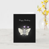 Niedlicher Moth Goth Forest Hexe Creepy Niedliche Karte (Gelbe Blume)