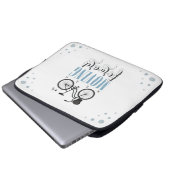 Niedlicher Motivierend Behalt mit dem Fahrrad vorw Laptopschutzhülle (Vorne Knopf)