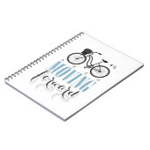 Niedlicher Motivierend Behalt mit dem Fahrrad vorw Notizblock (Linke Seite)