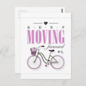 Niedlicher Motivierend Behalt mit dem Fahrrad vorw Postkarte (Vorne/Hinten)